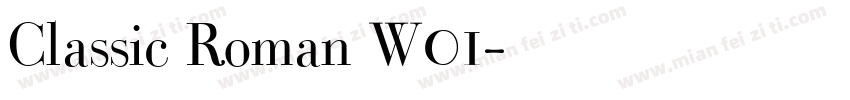 Classic Roman W01字体转换